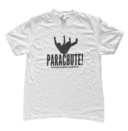 "PARACHUTE!" (White) T Shirt